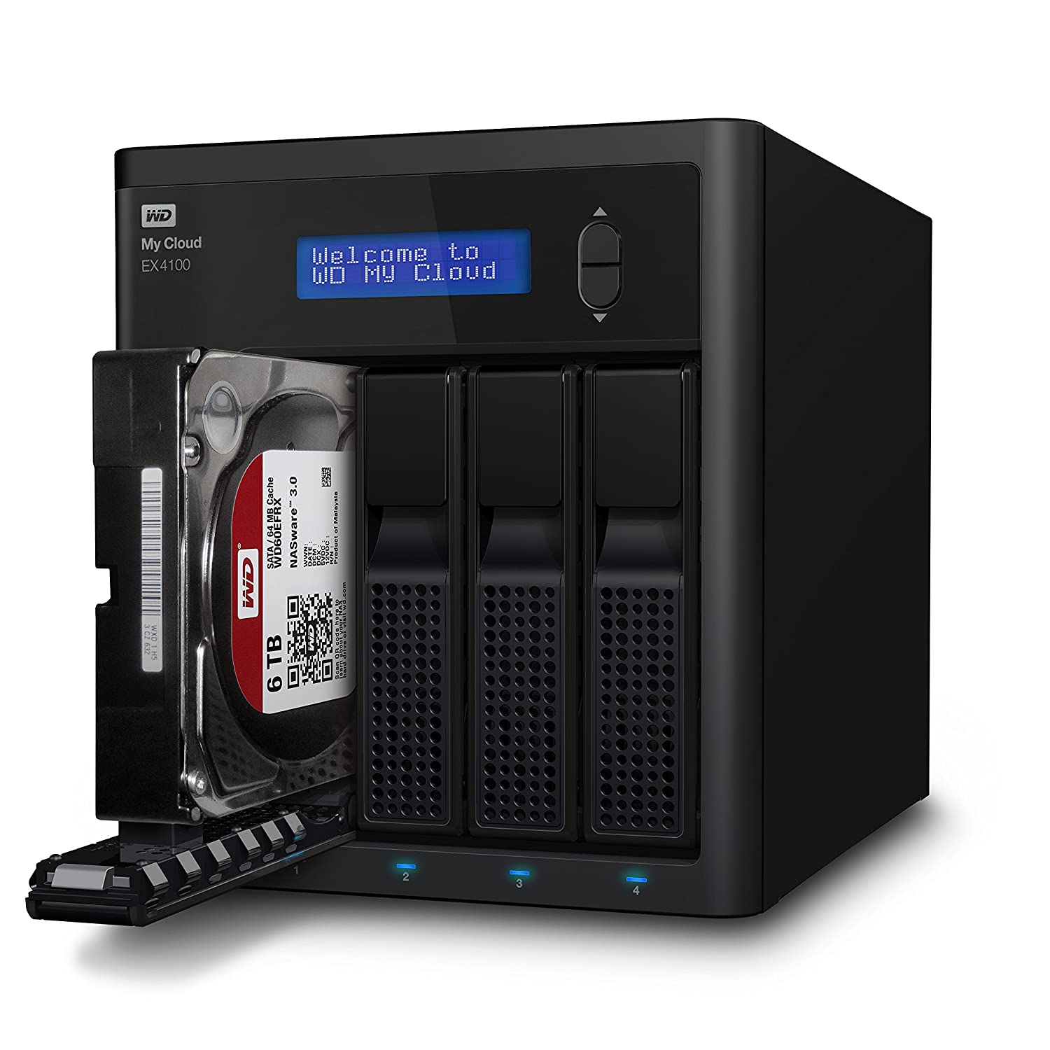 2 Western Digital WD My Cloud EX4100 Diskless Expert Series 4-Bay Network Attached Storage -NAS